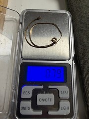 Vintage SOLID 14KT Gold Stamped 7″ Bracelet 0.79g Herring Bone New Old Stock