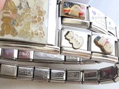 Y2K Italian Charm Bracelet DOUBLE ROW 9mm D’LinQ, Uberry, B’linQ, DISNEY
