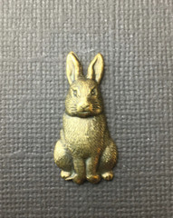 42133 2 Pc – Brass Oxidized Sitting Rabbit Jewelry Finding