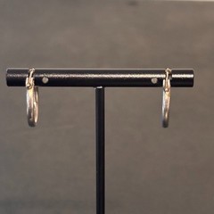Vintage Classic Silver 1/2″ Hoop Earrings Sterling SIlver Tested Pierced Ears