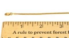 VINTAGE BEAUTIFUL 14K YELLOW GOLD UNIQUE BOX CHAIN NECKLACE LONG 30″ 9.6 GRAMS