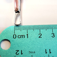 Vintage Pink Cubic Zirconia Baguette Pendant Silver 925, Modernist, 1 5/8″L