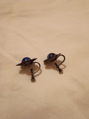 Sterling Floral Screwback Earrings
