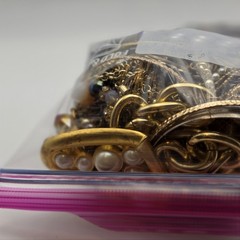 Bag Old Unsearched Jewelry Lot Vintage Estate Find Junk Drawer Aprox 4lb