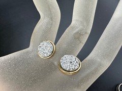 GOLD SILVER PLATED SIGNED SUGAR FIX SUGARFIX POST EARRINGS
