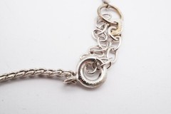 Vintage Sterling Silver 925 Rhinestone Necklace 17.75″