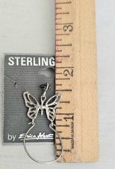 Vintage Erica Hart Sterling Silver Butterfly Charm Holder Pendant