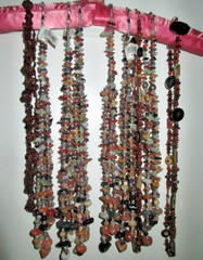 LOT 9 Wearable CHUNKY Semi-Precious Stones bead abalone seed necklace 2.61 lbs