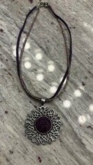 Vintage Inspired Purple Stone/ Pendant Necklace