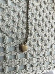 vintage locket 14k gold heart pendant necklace