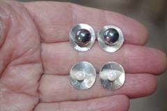 Diamond Cut White Gold 14mm Jackets For Earrings Use With Any Studs Create Look