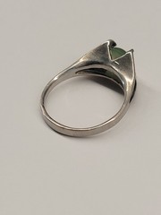 Po Ho Co Sterling Silver Vintage Jade Ring