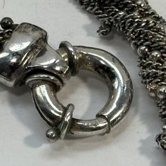 VTG Sterling Silver 925 Multi Chain Choker Necklace Torsade 15.5″ 39.1g