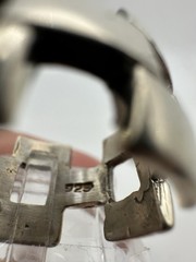 Vintage Mexico .925 Sterling Silver Modernist LINK Ring Size 9