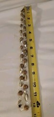 VTG AB Beads Metal & Glass Chrome Beads 24″ Haskell? Necklace Pat. No. 3427691