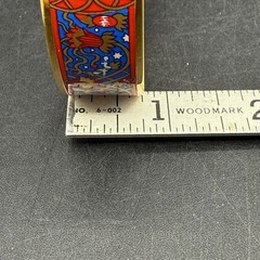 Vintage Hermes Enamel Bangle Bracelet Women GM Gold Multi Circus Horse Vintage
