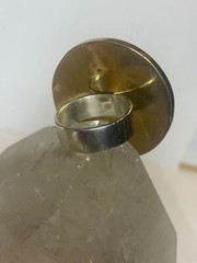 Yes No ring size 7.75 spinner band sterling silver band women