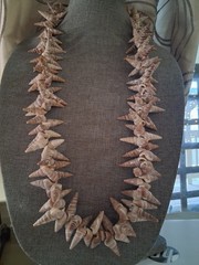 Polynesian seashell vintage ceremonial necklace 36 in. tropical, beach