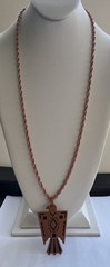 VINTAGE BELL TRADING POST SOLID COPPER THUNDERBIRD PENDANT & 29″ CHAIN SIGNED
