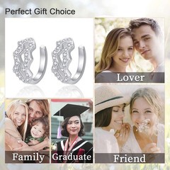 Hoop Earirngs 925 Sterling Silver Cartilage Earring Ear Cuff Earrings for…