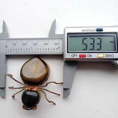 Vintage Spider Brooch Amber Color Resin. Made in the USSR