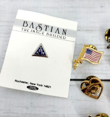 Vintage Lapel Pin Tie Tack Lot 17 Pieces American Flag Cherub Angel Graduation