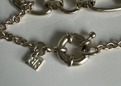 Lot 2 Vintage Banana Republic Enamel Necklace & Bracelet Mid Century Modern