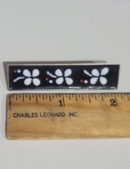Handarbeit Perli Metall Germany Mid-Century Enamel Copper Flowers Brooch Pin
