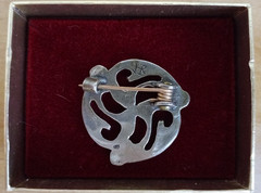 VINTAGE Celtic Knot Triskelion Brooch Pendant Sterling Silver 925 Museum Replica