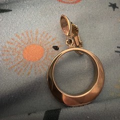 Vintage Woman’s Gold Circle / Hoop Dangle Clip On Earrings