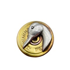 Vintage Remington Peters 12 Gauge Shotgun Shell Duck Head Cufflinks Brass Silver