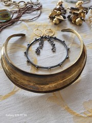 Vintage Mixed Stone Material Curated Jewelry Lot Picasso Jasper Bronze Copper A+