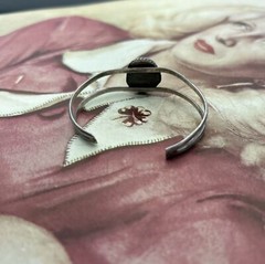 Vintage Turquoise Silver Bangle Cuff Bracelet Adjustable One Size Fits All