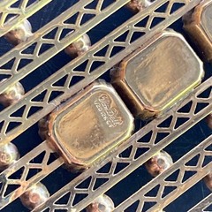 ABSOLUTELY STUNNING! N/M VTG ANTIQUE GOLD FILLED DECO pendant PURPLE RHINESTONES