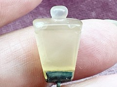 Antique Carved Agate Charm Watch Fob Drop Small Size