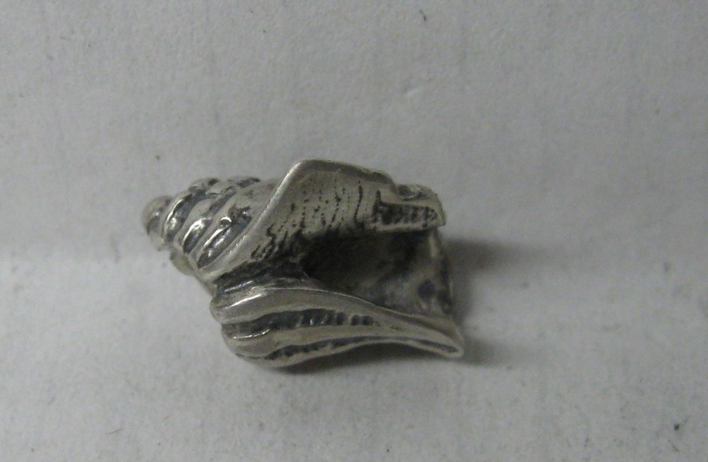 VINTAGE CONCH SHELL STERLING SILVER MICHAEL ANTHONY CHARM PENDANT SIGNED SLIDE