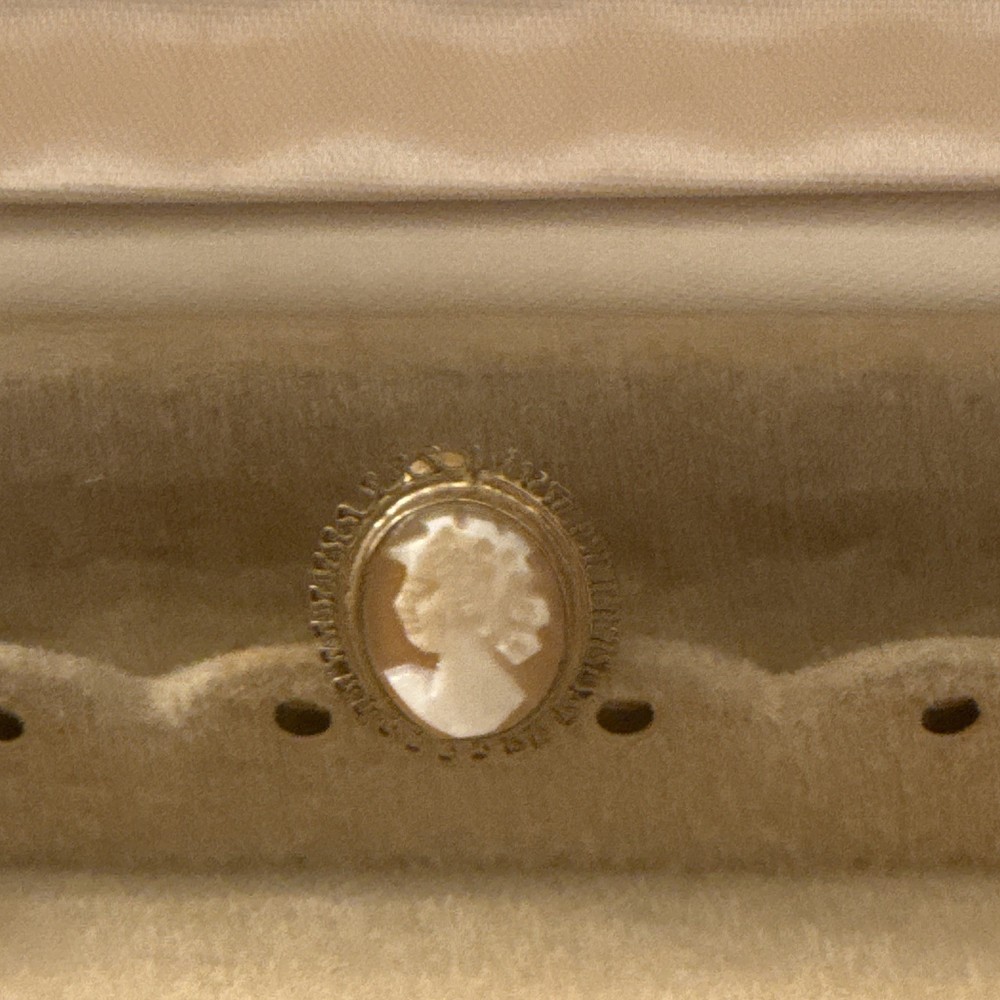 Vintage Cameo Brooch Pin 12K Gold Filled Portrait Estate Jewelry