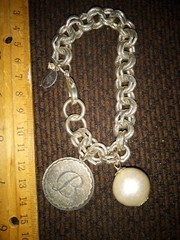 John Wind Maximal Art Sorority Gal Initial Letter “B” Bracelet 8 inches