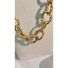 A Vintage Erwin Pearl Chunky Chain Necklace And Bracelet Set Mob Wife Nautical