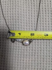 Vintage Israel Sterling Silver & Pearl Choker 925