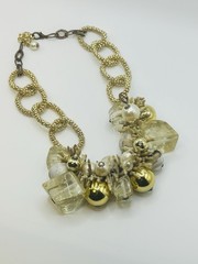 Vintage Maximalist Acrylic Beaded 24” Necklace Jewelry Statement Piece Estate