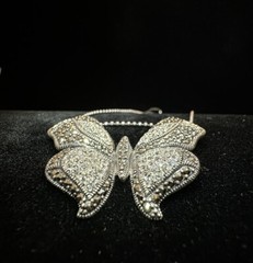 Rare Vintage SLC Sterling Silver Butterfly Necklace