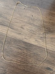 20″ Fine Chain Necklace-Rose Gold Over Sterling-Signed F.A.S.-Vtg 1970/80s-Italy