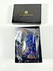 AVON DEALERS ESTATE NEW! RJ GRAZIANO BLUE Crystal Maltese Cross Necklace