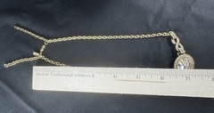 1928 Gold Tone Vintage Style Necklace 7” Long Glamorous Fashion Jewelry