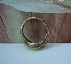 Retro Brass Frog Toad Statue Adjustable Ring US Size 6-8