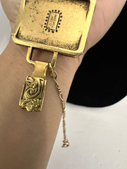 MAXIMAL ART John Wind Bunny Easter Rabbit Whimsical Gold Plated Bracelet Vintage