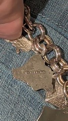 Vintage Sterling Silver Charm Bracelet 17 Charms 6.5inches