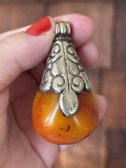 Aunt Elza’s Amber Yoke Amulet Magnificent Magical Fortune Teller Heirloom