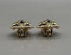Nolan Miller Pink Venus Women’s Clip On Earrings Gold Plated Crystals